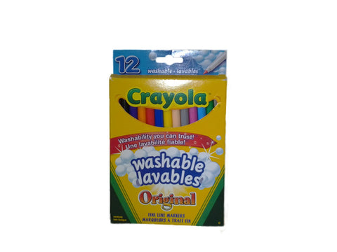 Washable Markers - Classic Colors 12/Pack